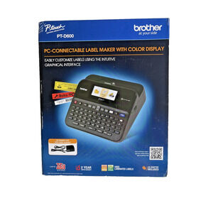 Brother PT-D600 PC-Connectable Label Maker with Color Display *New Open Box*